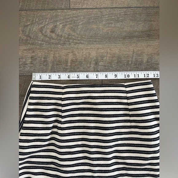 Striped Button-Front Mini Skirt Mustard Seed Nautical Skirt French Girl Style - Picture 7 of 7